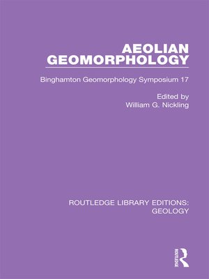 cover image of Aeolian Geomorphology